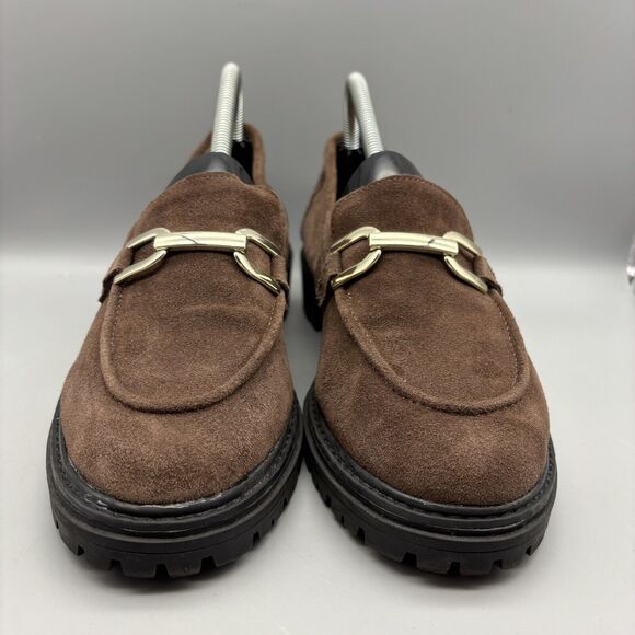 Kelly &‎ Katie Loafers Women’s Size 10 M Major Brown Suede Lug Sole Horse-Bit - Picture 2 of 13